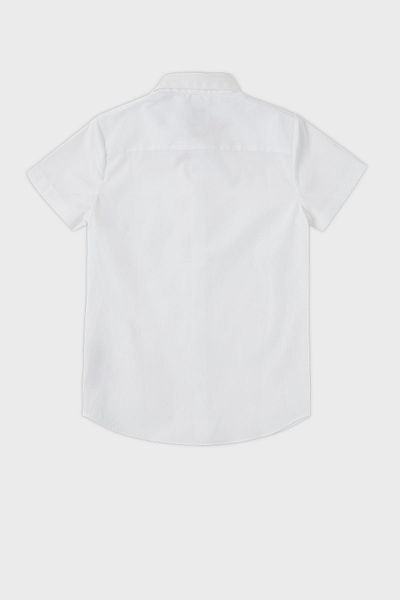 BURBERRY Cămașă pentru copii din bumbac elastic cu mâneci scurte - cămașă 8048278   ALB