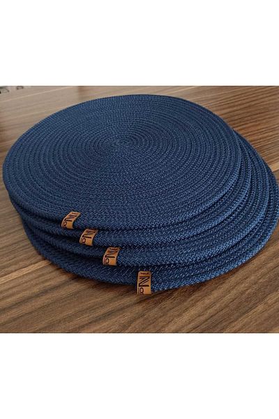 Naspar 4 bucăți încărcător albastru închis de 32 cm / servire americană - prezentare cafea - bază farfurie