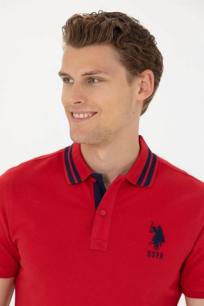 U.S. Polo Assn. U.S. Polo Assn Men's Polo Neck T-Shirt - Slim Fit, Cotton, Logo G081GL0111571222