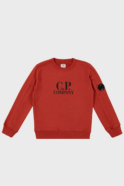 C.P. COMPANY Детски памучен суитшърт с кръгло деколте - SWEAT 10CKSS058 003569W 468