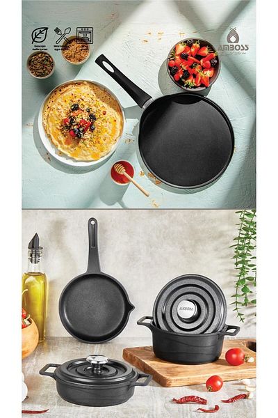 Amboss Bellus Black Crepe Pan - 6 Piece Set