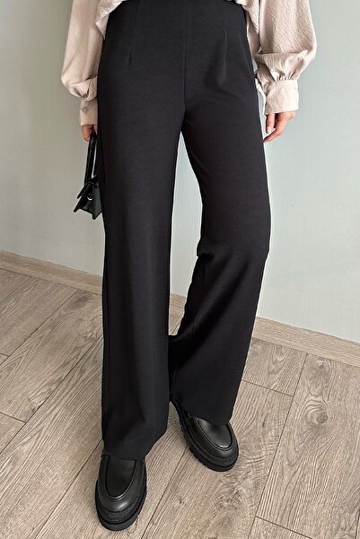 InStyle Pensli Palazzo Siyah Pantolon