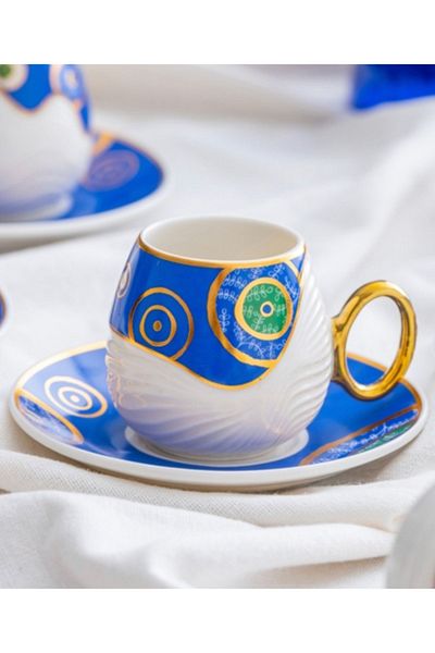 ACAR Jupiter 6 - 90 ml Personality Porcelain Coffee Cup Set