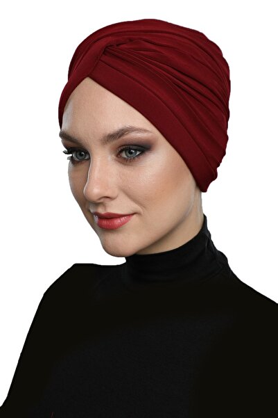 fidan bone غطاء رأس طبي جاهز باللون العنابي مع شريط مضلع على شكل حرف W، مناسب...