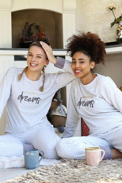 Akbeniz Γυναικείο σετ πιτζάμες Welsoft Fleece 8515