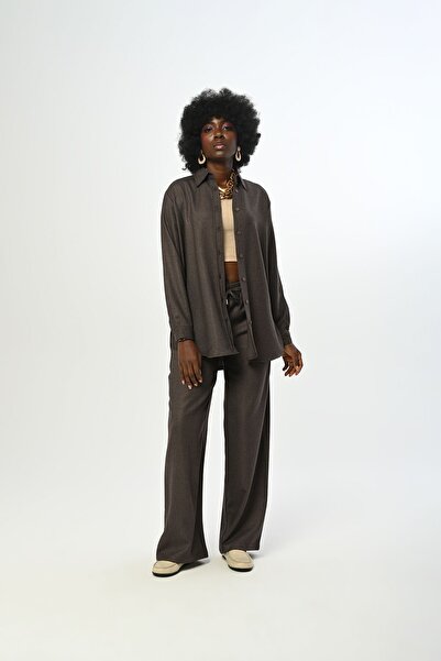 Orfeo Negro Γυναικείο πουκάμισο Oversize - Μονόχρωμο, Σχέδιο Glitter