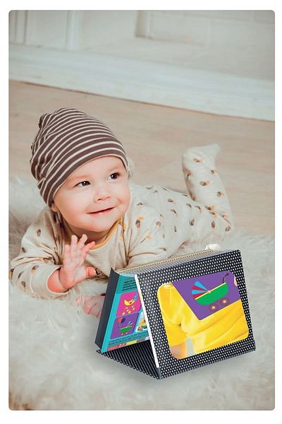 BayCegu Tummy Time Mirrored Intelligence Card Abdominal Activities