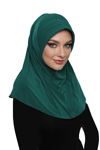 fidan bone Takmatik Απλό Πράσινο Έτοιμο Τουρμπάνι Hijab Pool Bonnet Κάλυμμα προσευχής