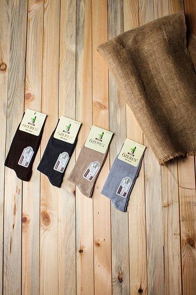 Bundera Bamboo Seasonal 12-Piece Socks Scented Bamboo Men's Socks Gray-cream-smoked-brown