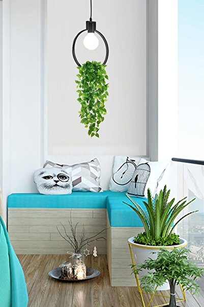 Bundera Vase Saksı Avize Sarkıt Çiçeklik Ferforje Rustik Ofis Dekoratif Balkon Avizesi