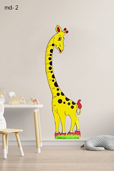 Bundeba Height Measurer Sticker Giraffe Lion Bird Teddy Bear Growth Chart Ruler