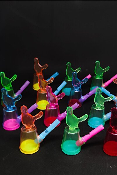 Bundeba 15 Pieces Educational Watery Nightingale and Canary Bird Sound - Water Extracting Whistle School Card Gift