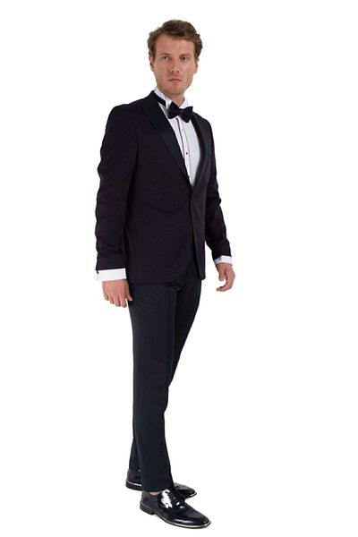Morven Broadway Slim Fit Sailor Groom Suit Navy Blue - 2872329