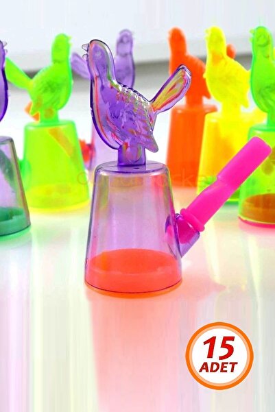 Bundeba 15 Adet Sulu Bülbül Sulu Kanarya Kuş Sesi Çıkaran Su Düdüğü Eğitici Oyuncak Okul Karne Hediyesi