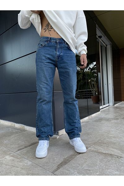 XPUPPETWEAR Dark Blue Effect Washed Baggy Jeans