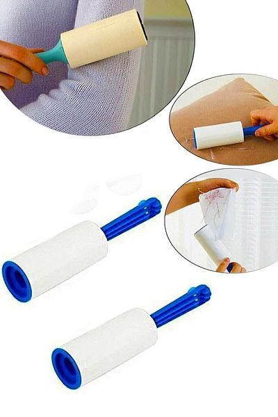 Bundera 2 Pieces of 30 Sheets Adhesive Cat Dog Hair Collection Roller