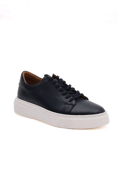 Morven Ανδρικά αθλητικά παπούτσια Navy Blue Seasonal Casual Δερμάτινα