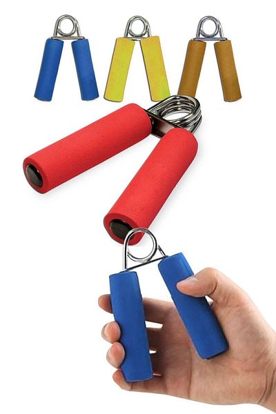 Bundera 2 Pieces Hand Spring with Sponge Hand Wrist Finger Muscle Forearm Development Strengthening Exercise Training Device