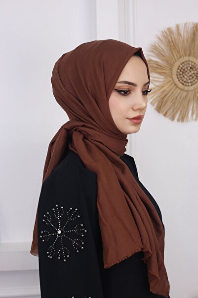 HAR-UM Ticaret Hijab Women's Bamboo Scarf Shawl Bitter Brown