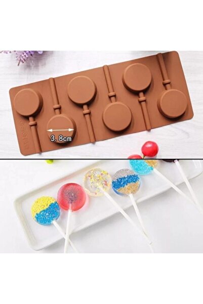 WorkAsist Silikon Lolipop Şeker Izomalt Kalıbı 6'lı