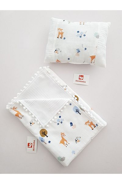 ilkimbebe Piqued Gazelle Blanket Pillow
