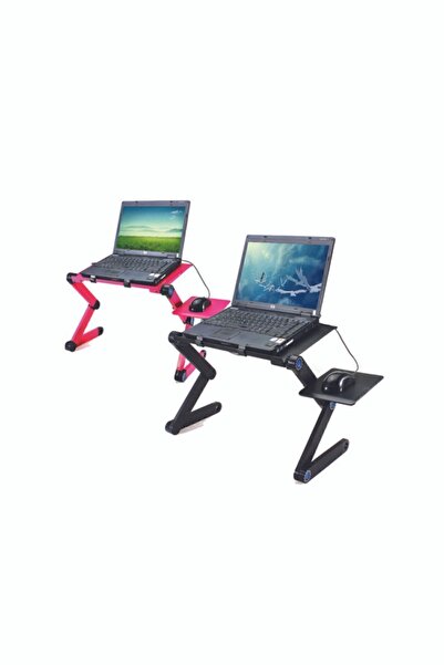 Gomax Katlanabilir Soğutuculu Notebook Laptop Sehpası Kademeli Standı Pembe