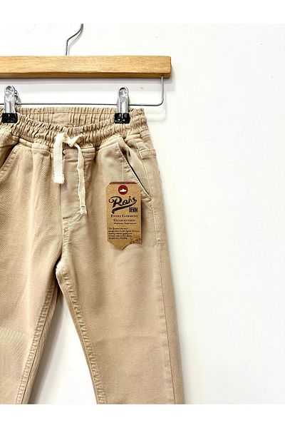 rois kids Beige Children's Trousers - Elastic Waist