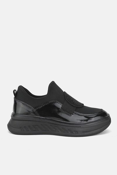 TUNAELLİ PANTOFI ORTOPEDICI CU TOC CU PANĂ ELASTIC, PIELE NEGRĂ, NUMĂRUL 36-41
