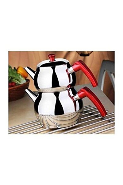 HOME SHOPS Rys Ultra Çelik Çaydanlık Aile Boy Üst 1,20 Lt Alt 2,00 Lt Alt