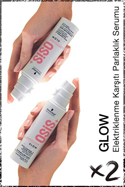 Osis Glow Elektriklenme Karşıtı Parlaklık Serumu 50ml x 2 Adet | Saçı Ağırlaştırmaz Silikon İçermez