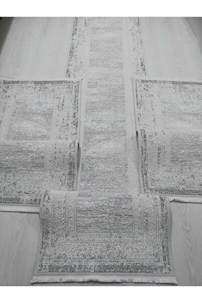 NOVA HALI 3'lü yatak odası halısı takımı seti antialerjik modern kalın sık dokuma bambu tarz