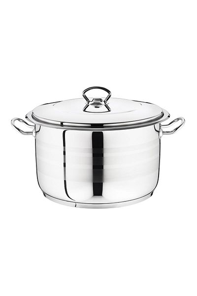 SAFLON Safinox Flavia 19.5 Liter Steel Deep Pot - 34X22 cm
