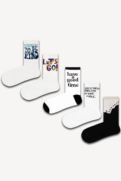 Neşeli Çoraplar Let's Go Set of 5 Athletic Socks