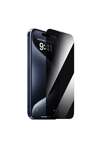 WIWU iPhone 16 Pro Max Wiwu GT-011 Polimer Oleofobik Kaplama Temperli Privacy Hayalet Cam Ekran Koruyucu