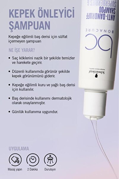 Bonacure BC Clean Kepek Önleyen Kepeğe Karşı Şampuan 250ml | Anti-Dandruff, AHA