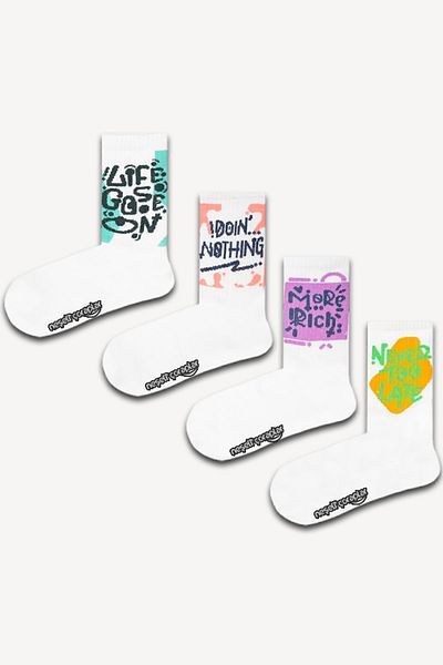 Neşeli Çoraplar Never Too Late Set of 4 Athletic Socks