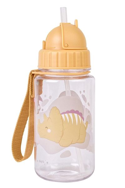 saro Hanging Straw Flask 450ml Happy Dino