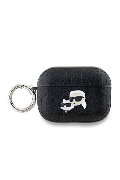 Karl Lagerfeld AirPods Pro 2 - Karl Lagerfeld Licensed Monogram Silicone Black Case