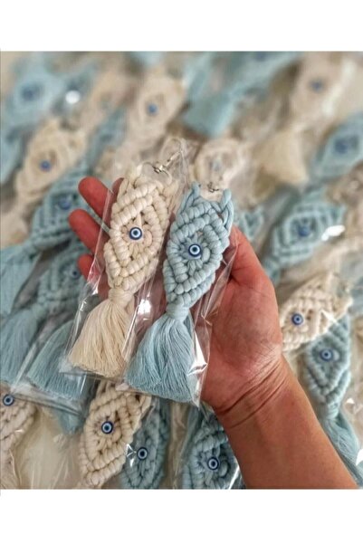 Sude Design 25 قطعة سلسلة مفاتيح مكرامية