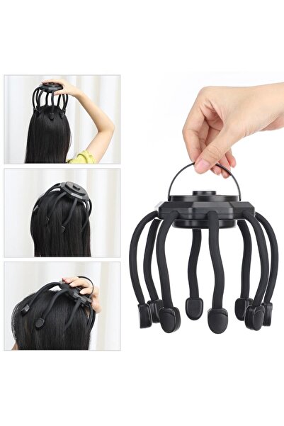 SYNOPE Elektrikli Şarjlı Ahtapot Terapötik Baş Eklem Masaj Aleti Kafa Masajı