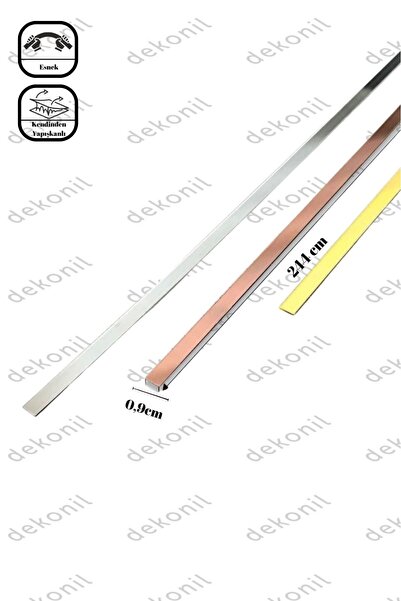 Dekonil Mdf Lambri Aynası - Kendinden Yapışkanlı Şerit Pleksi Ayna 0,9cm*244cm (1 ADET) Rose Gold