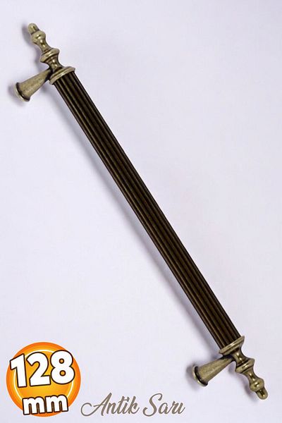 Badem10 Mâner de dulap cu sertar de bucătărie din metal galben - 128 mm (12,8 cm)