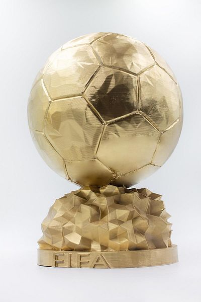 BamBam Sanat 3d Ballon D'or Cup (15 CM) Ballon D'or Cup Χρυσό Βαμμένο
