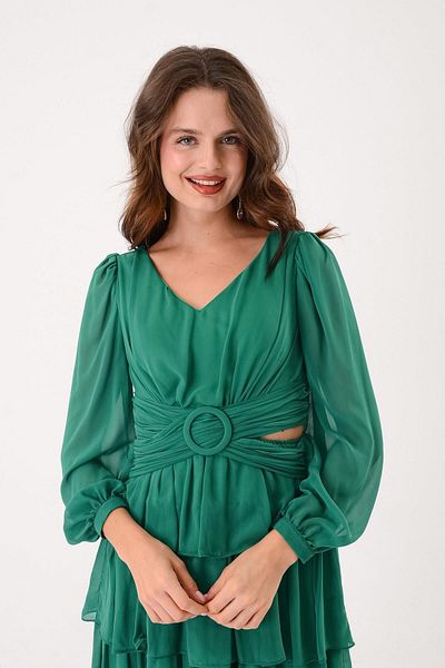 SpringStore Rochie de seara scurta verde