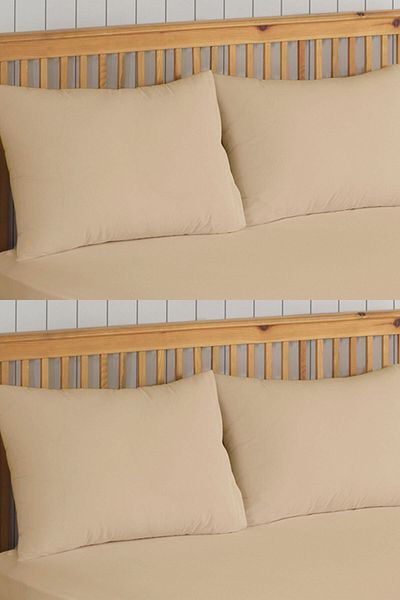 Bella Benita 4er-Pack brauner, flüssigkeitsdichter Kissen-Matratzenkissenschutz mit Reißverschluss