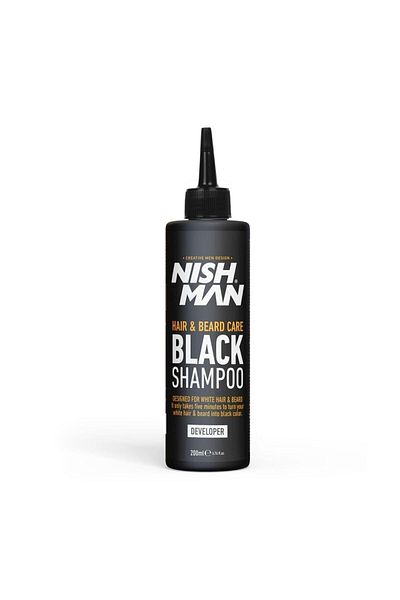 NISHMAN 200 ml Black Hair Shampoo Set