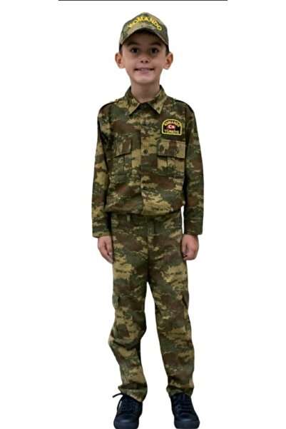 TONTİŞLER BEBEK VE ÇOCUK GİYİM 18 March, 23 April Children's Camouflage Suit (2-15) Years Old School Ceremony, Birthday, Theater, Gift