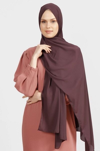 Differenza Σάλι κρεπ Dark Plum