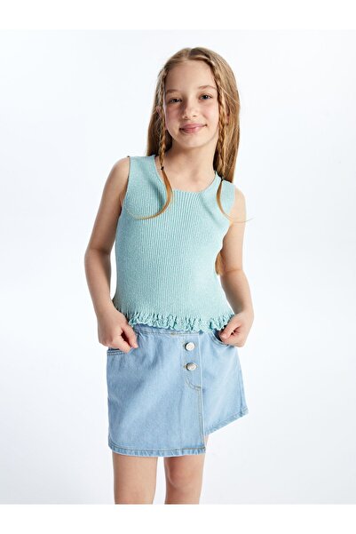 Dexia Μπλούζα Latina Blue Plain Knitwear - Λεπτομέρεια πλεξίματος