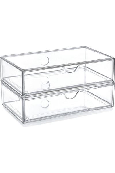 Bee Home Organizator cu sertar pentru bijuterii de machiaj din 2 piese Ak-614